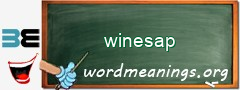 WordMeaning blackboard for winesap